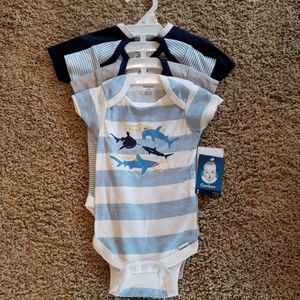 NWT shark onesie set
